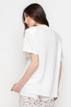 T-Shirt Donna Oversize con Spalline Strutturate