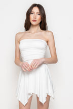 Miniabito Donna Fascia con Gonna Asimmetrica