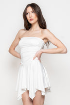 Miniabito Donna Fascia con Gonna Asimmetrica