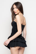 Miniabito Donna Fascia con Balze Volant