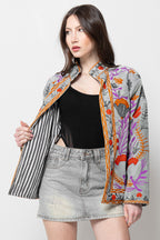Giacca Ricamata Donna - Floreale Multicolor Boho Elegante
