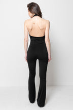 Tuta Juampsuit Intera Donna Nera con Scollo Halter