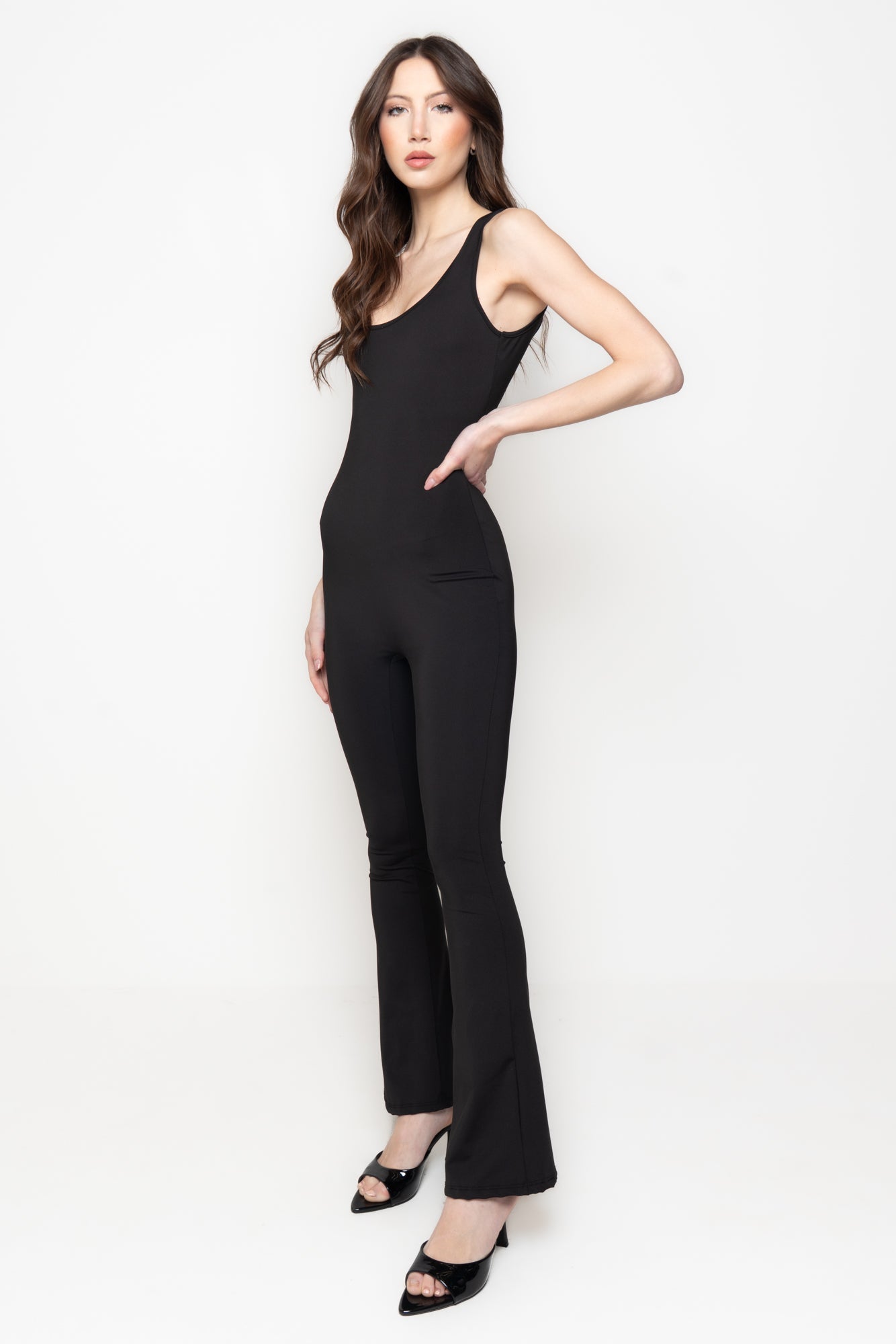 Jumpsuite Svasata con Schiena Scoperta