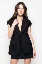 Gilet Blazer con Rever Ampio