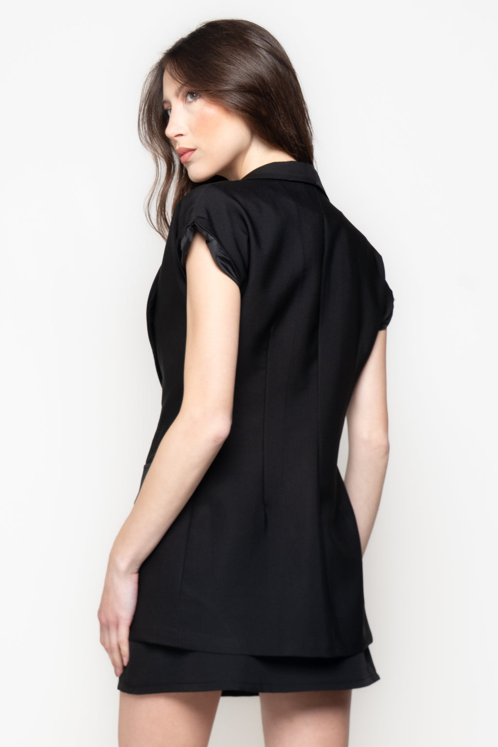 Gilet Blazer con Rever Ampio