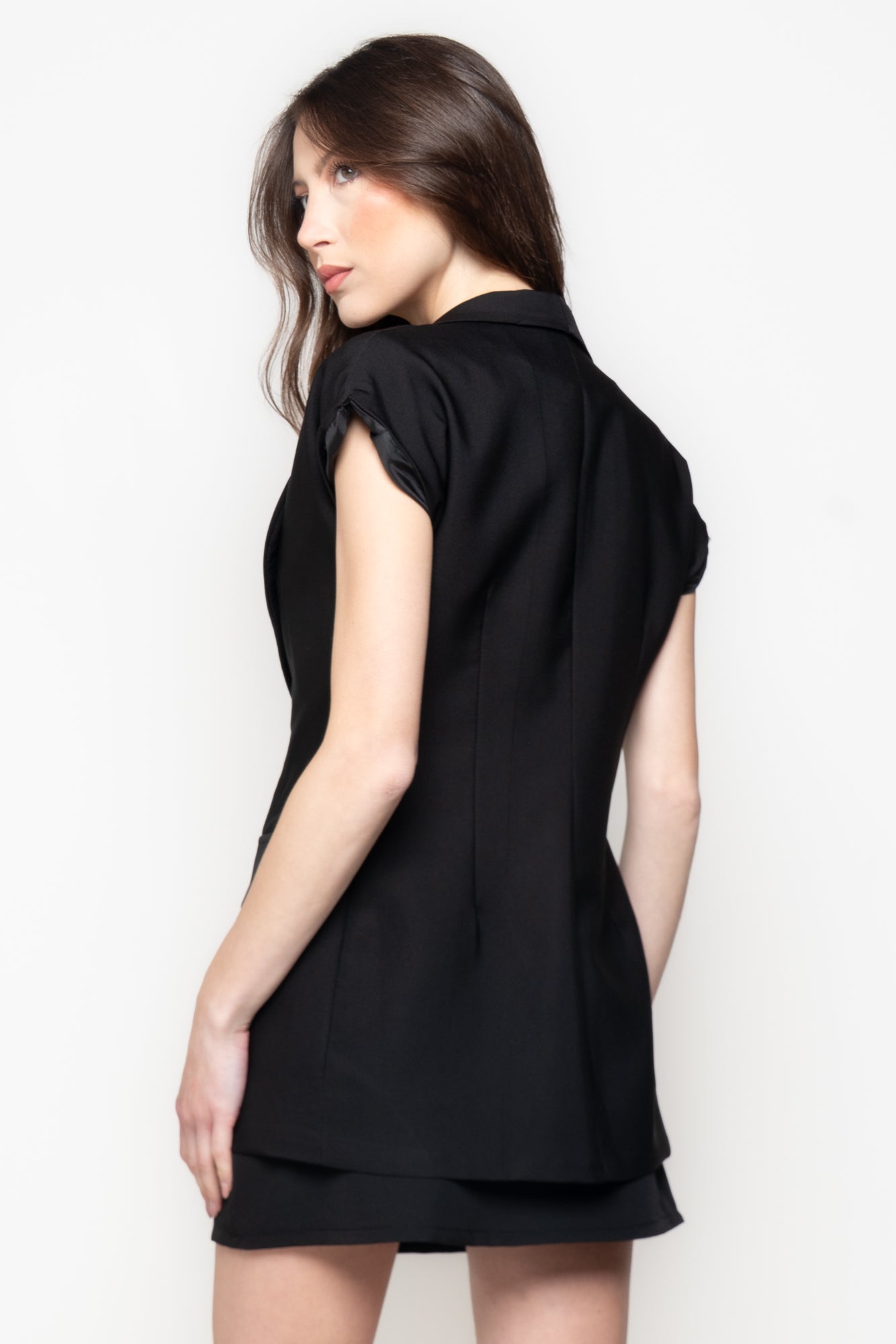 Gilet Blazer con Rever Ampio