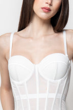 Corpetto Bianco Stile Corsetto
