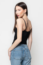 Body Donna Bordeaux con Coppe Strutturate Effetto Bustier