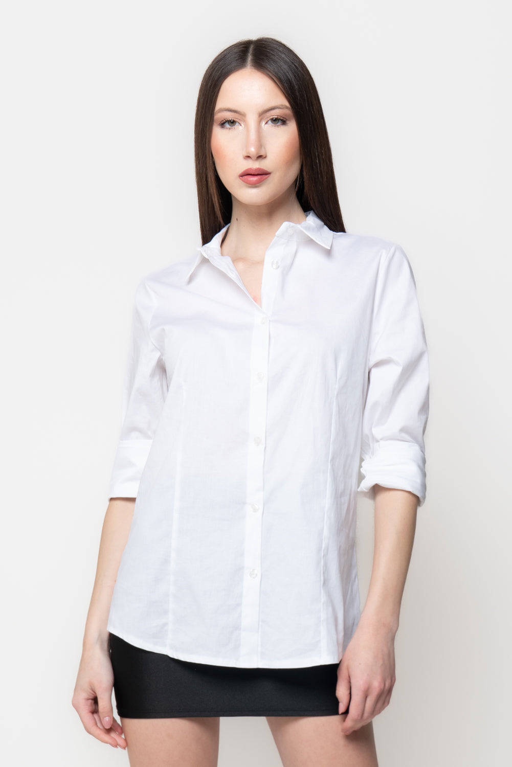 Camicia Donna Bianca Classica in Cotone Main image
