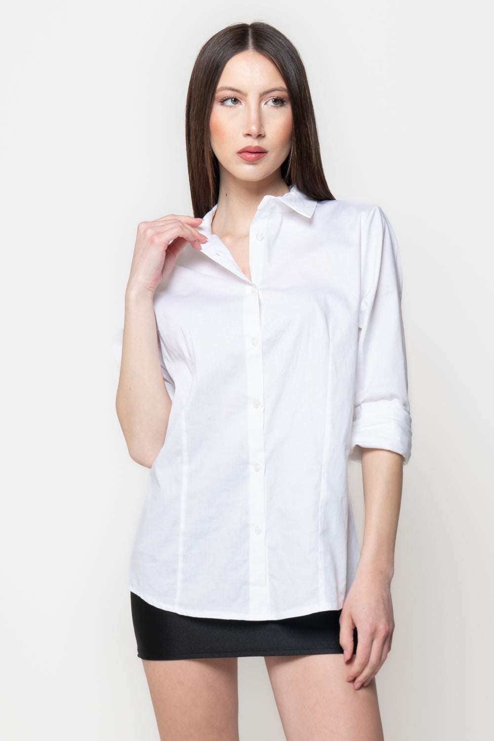 Camicia Donna Bianca Classica in Cotone Secondary image