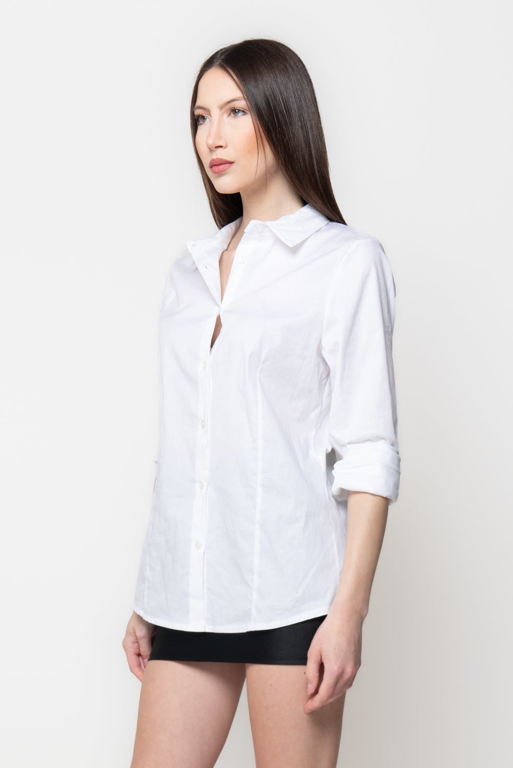 Camicia Donna Bianca Classica in Cotone