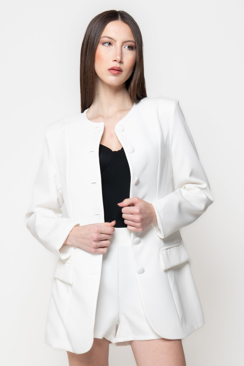 Completo Donna Blazer e Pantaloncino Coordinato Elegante