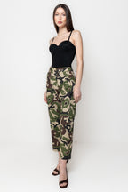 Pantalone Donna Camouflage Stile Cargo con Tasche Utility