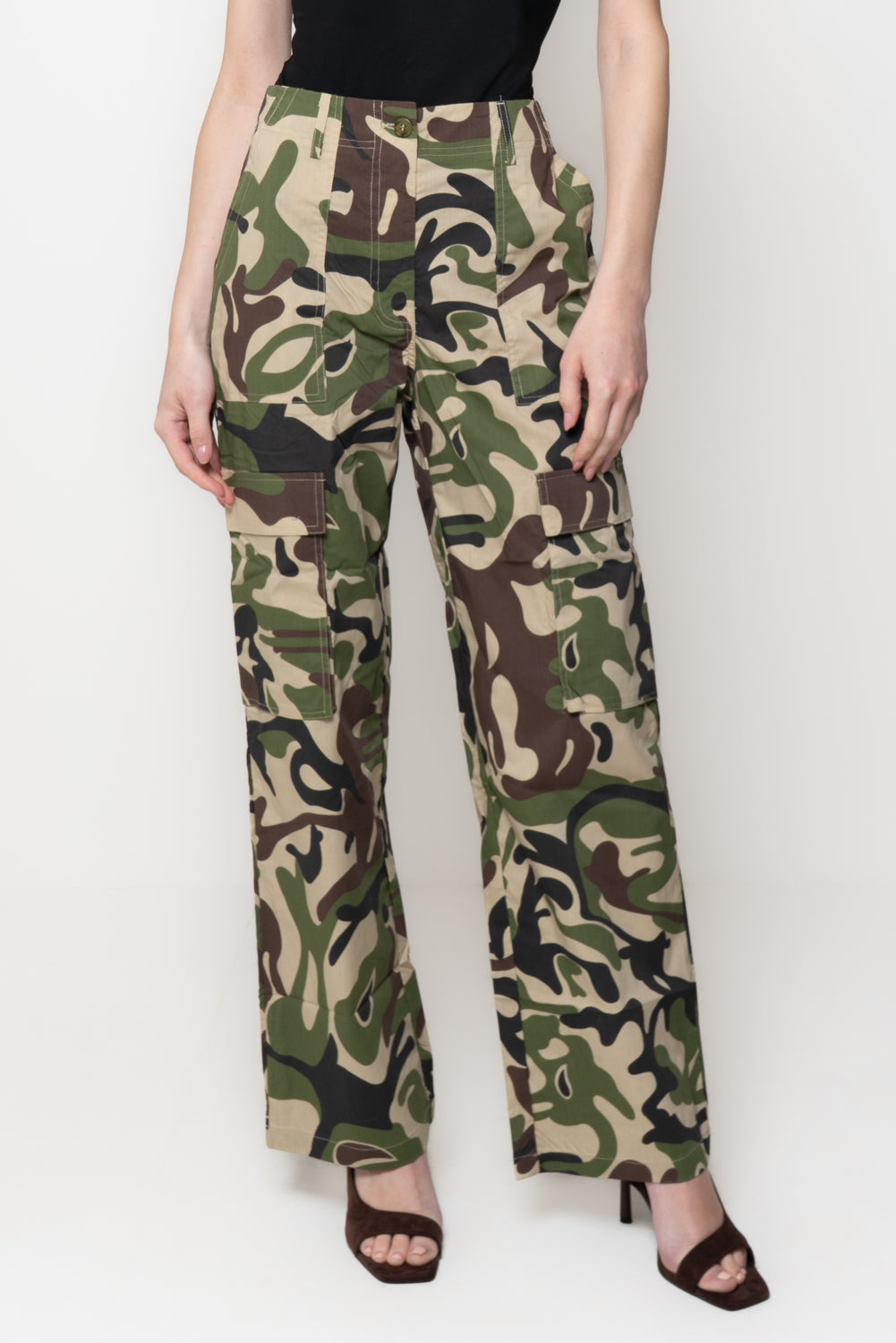Pantalone Donna Camouflage Cargo