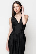Abito Lungo Elegante con Bustier Strutturato