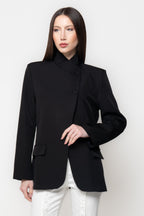 Blazer Donna Strutturato con Collo Alto