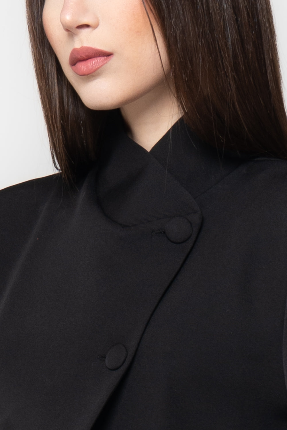 Blazer Donna Strutturato con Collo Alto