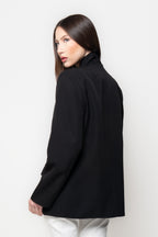 Blazer Donna Strutturato con Collo Alto
